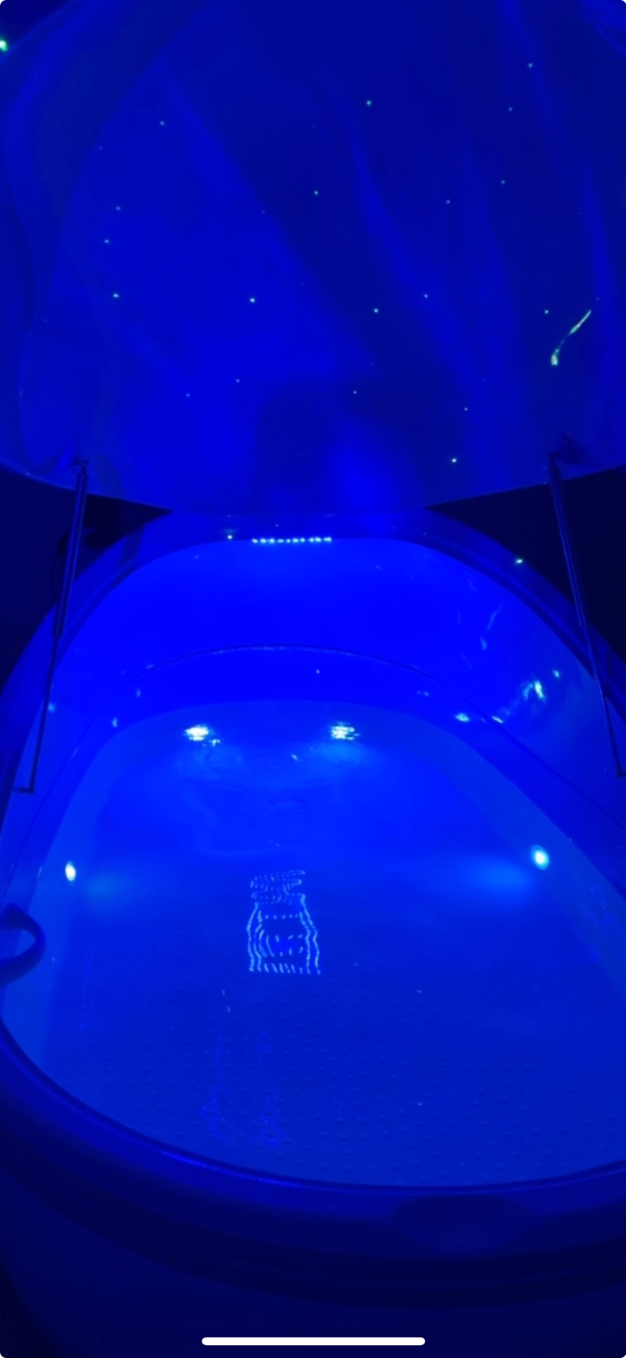 Bulle de flottaison en isolation sensorielle